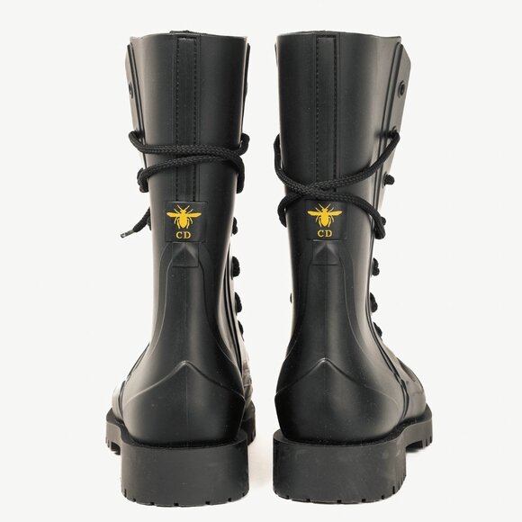 Christian Dior DiorCamp Bee Accent Rubber Combat Style Boot - Picture 3 of 10